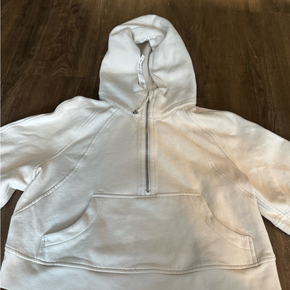 lululemon quarter zip scuba in cream